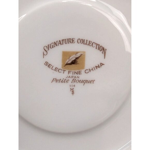 Signature Collection Select Fine China Petite Bouquet 114 4 Teacup and 2 Saucer - Picture 11 of 11